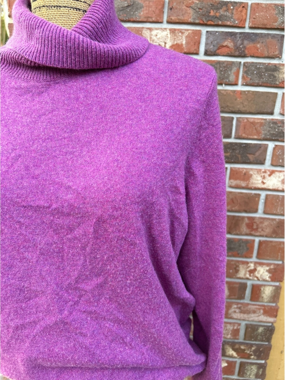 Read Purple Turtleneck Pullover Sweater for Women